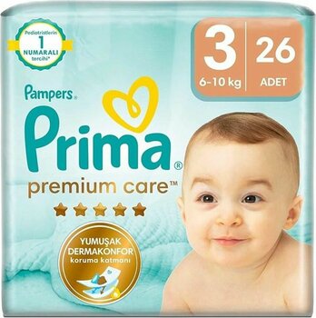 Prima Premium Care Bebek Bezi Ekonomik Paket 3 Beden 26 Adet
