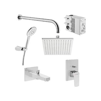 Vitra Root Square Ankastre Banyo Seti Krom A49280 Krom