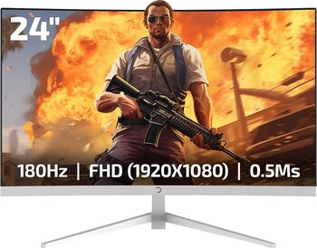 Gamepower Vivid T40 White 24" 0.5 ms Full HD Curved 180 Hz Oyuncu Monitörü