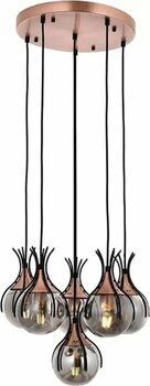 Avonni Av-60161-6t-bsy Siyah Boyalı Modern Avize E27 Metal Cam 50cm