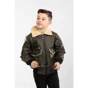 Erkek Çocuk Haki Kürk astarlı AVM201 10-11 Yaş Mont
