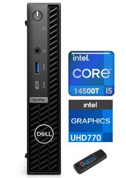 Dell Pc Optıplex 7020mff Intel Core I5-14500t 48gb Ddr5 1tb Ssd Ubuntu Mini Masaüstü Bilgisayar N007o7020mff18+Zettausbbellek