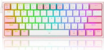 Redragon K617 Fizz White/pink Kablolu USB Oyuncu Mekanik RGB Red Switch Işıklı Klavye
