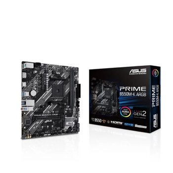 Asus Prıme B550m-K Argb B550 Ddr4 Usb3.2 M.2 Dp/Hdmı Pcı 4.0 Am4 Anakart