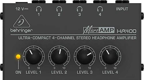 Behringer MICROAMP HA400 4 Kanal Stereo Kulaklık Amfisi