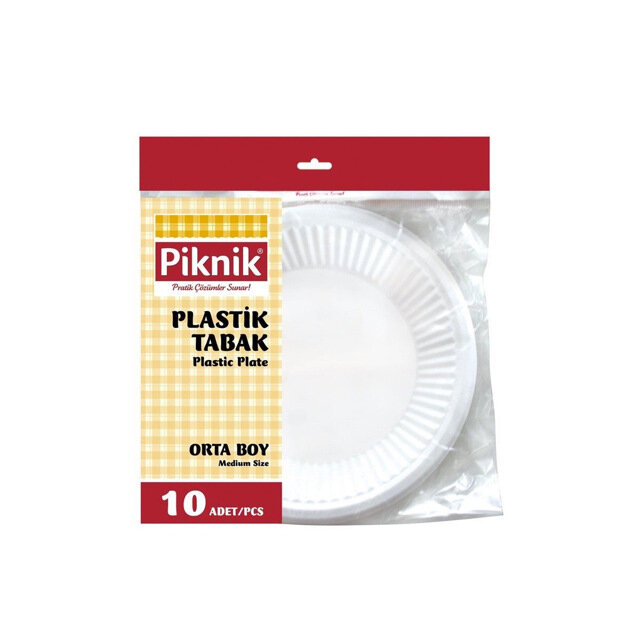 Piknik Plastik Tabak Orta Boy 10lu