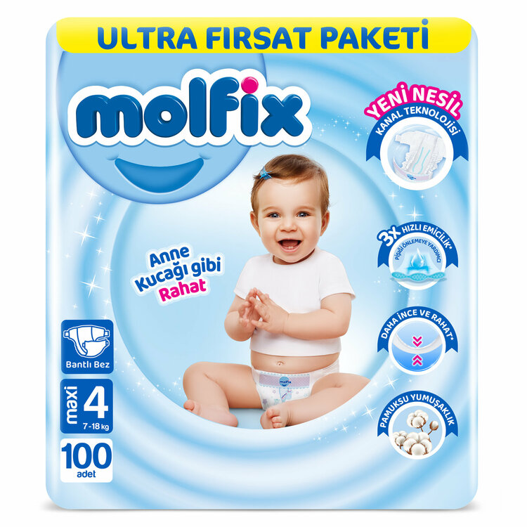 Molfix Maxi Çocuk Bezi 100'lü