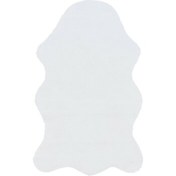 Yünteks Rabbit Tavşan Tüyü, Peluş Halı, Yumuşak Dokulu Halı, Kaydırmaz Taban Halı - Beyaz - 120 x 180 cm