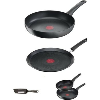 Tefal Tefaltitanyum 3x Ultimate Indüksiyon Tabanlı Tava Seti 30-26-24-25 Krep - 3x 30 cm - Siyah
