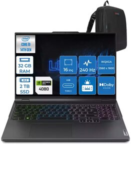 Lenovo Legion Pro 7 I9-14900HX 32GB 2TB SSD 12GB/RTX4080/175W 16" 240Hz 500NITS Hdr Wqxga Freedos L83DE002WTR03