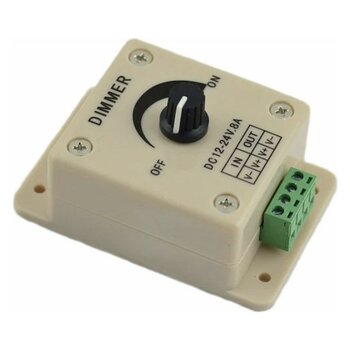 Hazar Led 12-24 Volt Manuel Led Dimmer 8 Amper Şerit Led Dimmer - 10 cm - Beyaz