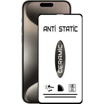 Case World Apple iPhone 15 Promax Tam Kaplayan Anti Statik Kırılmayan Seramik Nano Esnek Ekran Koruyucu Cam - iPhone 15 Pro Max - Şeffaf