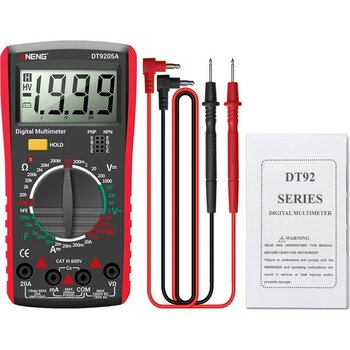 Aneng DT9205A Dijital Multimetre Ac/dc Transistör Test Cihazı Kırmızı (Yurt Dışından)