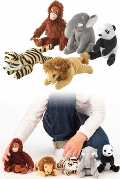 Binbirreyon Hayvanlar Peluş Oyuncak Çeşitleri 1 Adet 14cm