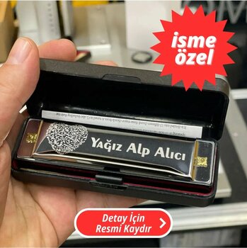 Hohner 10 Delikli Mızıka Professional Harmonica - Isme Özel