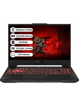 Asus TUF Gaming A15 FA507NVR-LP030 Ryzen 7 7435HS 16 GB 512 GB SSD RTX4060 15.6" Full HD Gaming Laptop