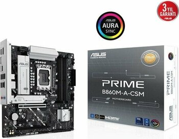 Asus Prıme B860M-A-CSM B860 Ddr5 (Vga Yok) Glan 2.5g Matx Hd Dp Typ-C M2 Argb 1851P Anakart