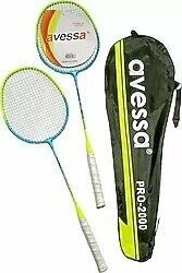 Avessa Brk2000 Badmington Profesyonel Raket Seti Çantalı Sarı