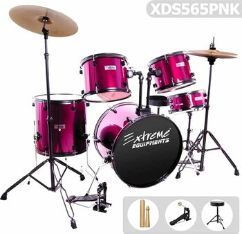Extreme XDS565PNK Pembe Akustik Bateri Davul Seti