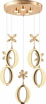 İstanbul Avize Zeus 5'li Gold Kumandalı 3 Renk Ledli Modern Led Avize