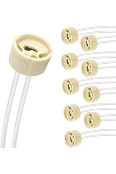 Ledarmy 10 Adet GU10 duy 2A LED halojen lamba duyu 0,75 mm² silikon tel seramik duy bağlantı duyları 300 W e