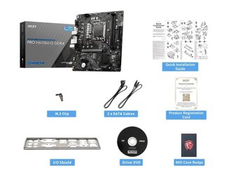 Msi Pro H610m-G Intel H610 Lga 1700 Ddr4 3200 Mhz Masaüstü Anakart
