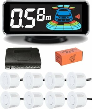 WİNOXX Ön Arka Park Sensörü 8 Lensli Türkçe Konuşan (Beyaz Sensör) ACIKLAMAYI OKUYUNUZ!