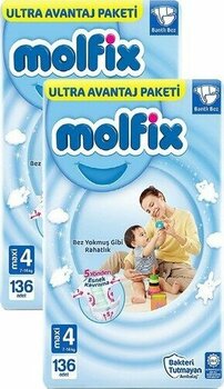 Molfix Bebek Bezi 4 Beden Maxi Ultra Avantaj Paketi 272 adet