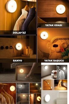 tafce Hareket Sensörlü Lamba – Usb Şarjlı, Beyaz Işık Modlu