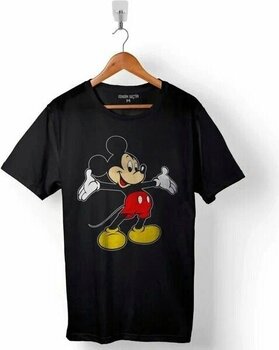 Kendim Seçtim Mickey Mouse Logo Hapishane Baskılı Siyah 2XL Tişört
