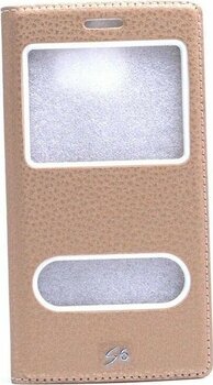 Samsung Galaxy Uyumlu S6 Kılıf Dolce Pencereli Kapaklı Kılıf Siyah Kılıf