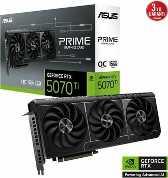 Asus PRIME-RTX5070TI-O16G 16GB Geforce RTX5070TI Gddr7 256BIT 2xhdmı 3xdp 16X Ekran Kartı (Argb)