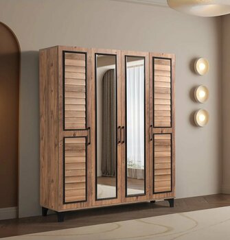 Pema Home Atlantik %100 Mdf 4 Kapaklı Dolap Gardırop