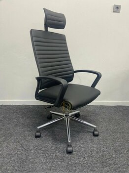 DURU OFİS MOBİLYALARI PETEK DERİ BAŞLIKLI ŞEF KOLTUĞU Siyah Deri Şef Koltuğu