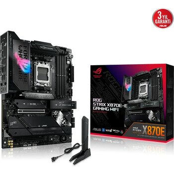Asus Rog Strıx X870E-E Gamıng Wıfı Am5 Ddr5 8000(OC) 2xusb4 5xm2 HDMI Wıfı7 Bt