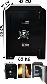 U.S.F Ev ve Ofis Tipi Çelik Para Kasası 55 cm 65 kg kasa - Renkli