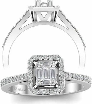 Baget Pırlanta Tasarım Yüzük (464655417)-17