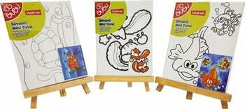 Bu-Bu Mini Şövaleli Tuval Seti 1 Adet 15X20 cm