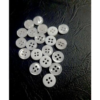 İmren Aksesuar Gömlek Düğmesi 1 cm 1 Paket 20 Adet - Beyaz