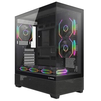 Rampage HYDRA V5 850W 80+ Bronze Tempered Glass 6*12cm ARGB Siyah ATX Gaming Kasa