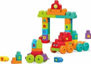Mega Bloks ABC Alfabe Treni 0–5 yaş 20 Parça Yaratıcı Bloklar Oyun Seti