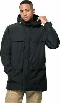 Jack Wolfskin Siyah Erkek Mont 1115471-6000 Wınterlager Parka M - L