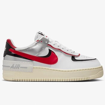 Nike Air Force 1 Shadow Sneaker Unisex Hakiki Deri Günlük Spor Ayakkabı Beyaz Kırmızı