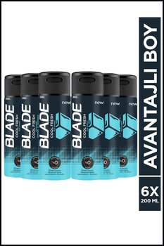 Blade Cool Fresh Erkek Alüminyumsuz Deodorant 6x200 ml Hızlı Kurur,Leke Bırakmaz