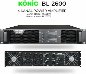 König B–2600 1600 Watt 4 Kanal Power Anfi