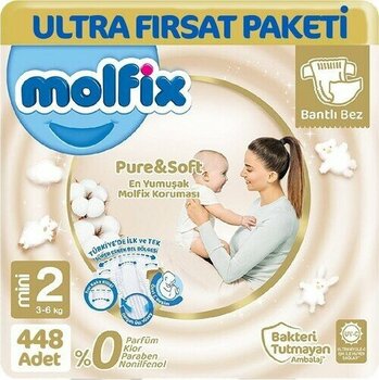 Molfix Pure Soft Ultra Avantaj Bebek Bezi 2 Beden 112X4 448 Adet