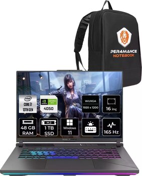 Asus Rog Strix G16 İ7-13650Hx 48Gb 1Tb Ssd Rtx4050/6Gb 140W 165Hz 16" Wuxga W11P N3194 & Per4 Çanta