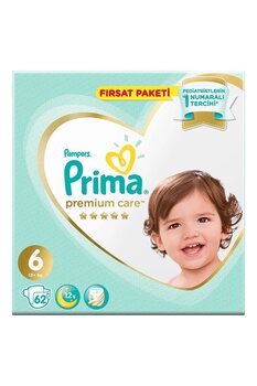 Prima Premıum Care Fırsat Bebek Bezi No6 62lı