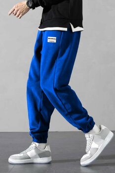 MOONBULL Polar Kumaş Oversize Saks Erkek Eşofman Altı S Beden