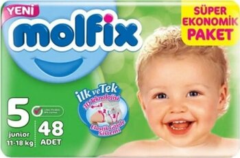 Molfix Bebek Bezi 5 Beden Junior Dev Ekonomik Paket 48 Adet